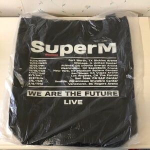 SUPER M K-Pop Official Tour Black Canvas Tote bag